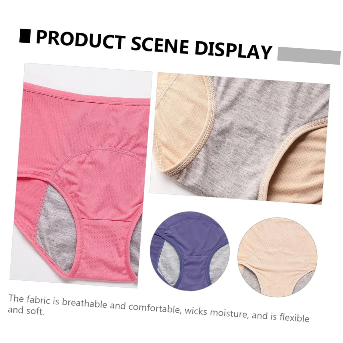 Bragas Menstruales Antifugas Mujer Talla L Xl 2xl 3xl 4 Piezas Nylon
