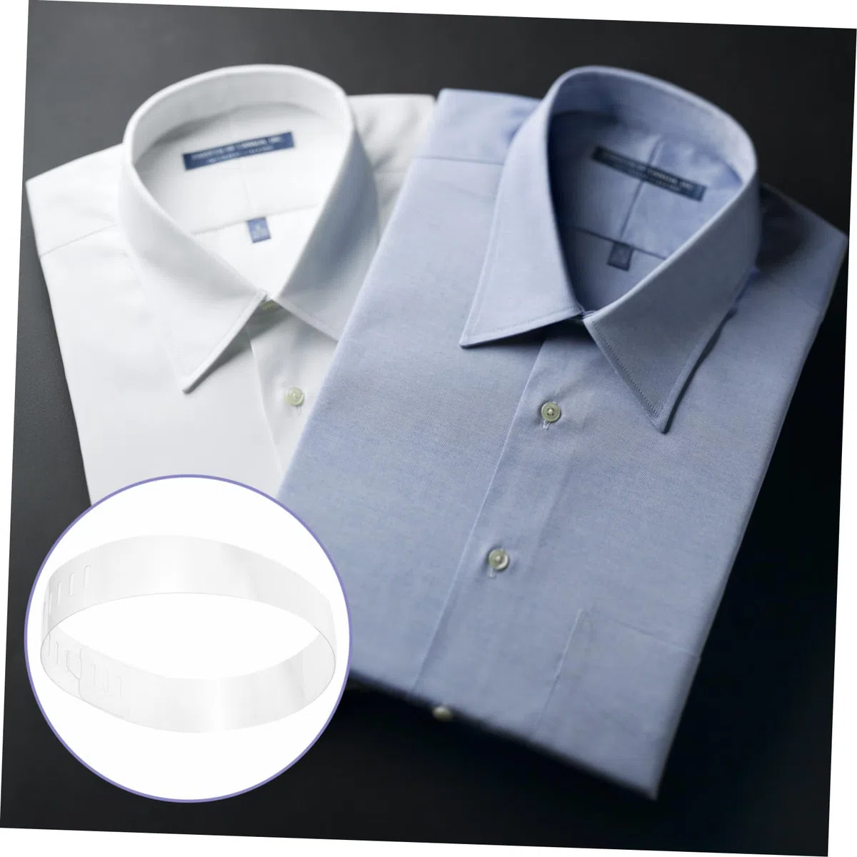 100 piezas Unidades Soportes de Cuello Plástico para Camisas Vestir Refuerzos Transparentes PVC para Forma y Evitar Deformación Cuellos de Camisas