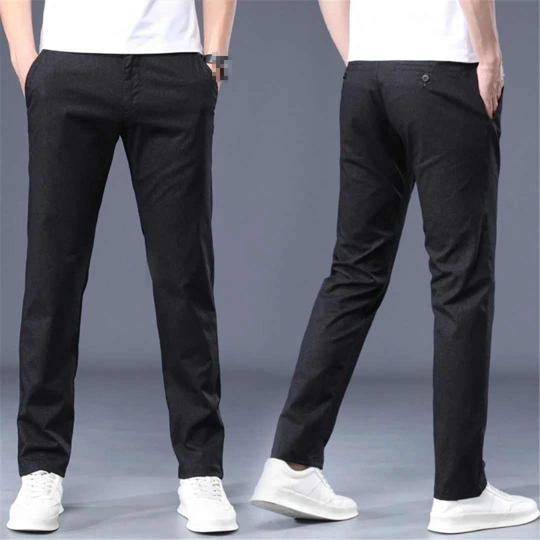 Vogrtcc Pantalones Casuales Delgados De Ajuste Regular para Hombres Pantalones Rectos Pequeños De Negocios