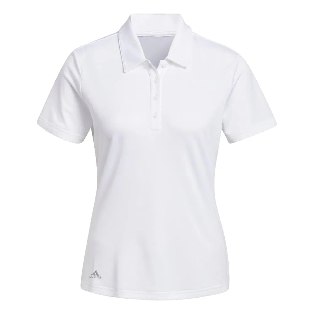 adidas Golf Women's Performance Primegreen Polo Shirt, White, Large