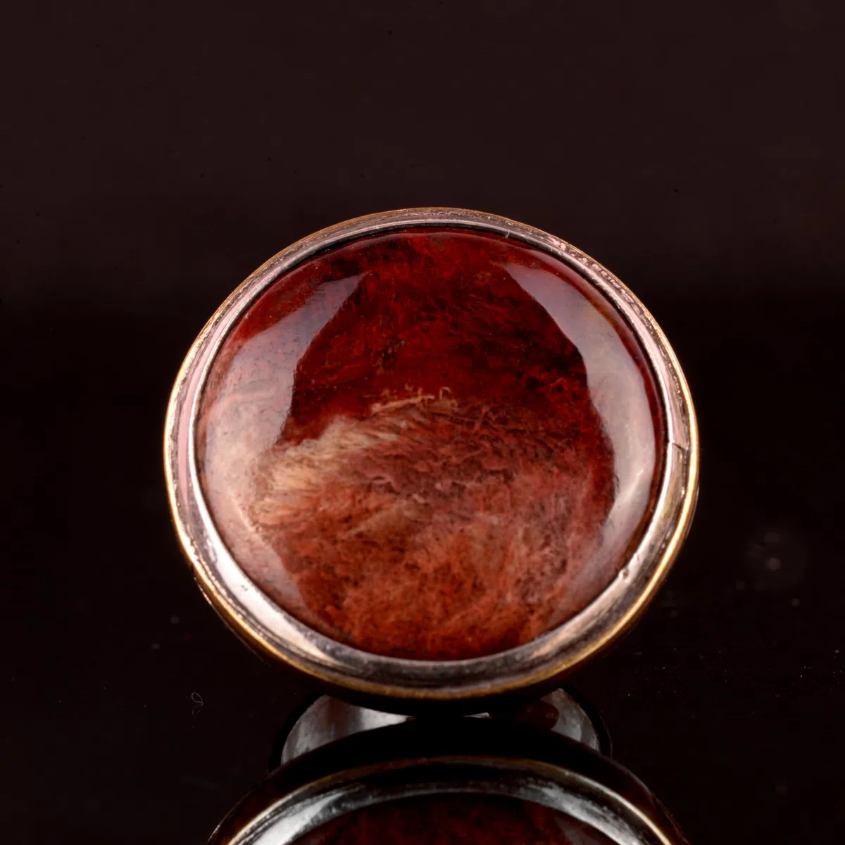 KAMBO Anillo de ágata natural real para hombre, anillo de plata para hombre (talla 8.25), piedra preciosa, ágata, Piedra preciosa, Ágata