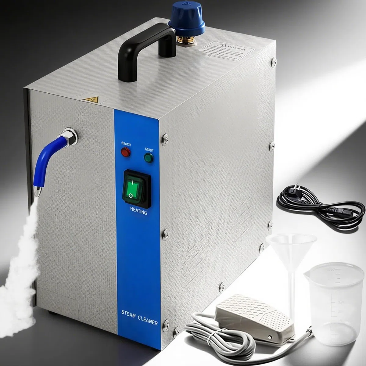 Limpiadora a vapor para joyas, limpiadora a vapor profesional para gemas de 1300W, limpiadora a vapor eléctrica para joyas de 2L, para oro/plata/piedras preciosas, para estudios de joyería 110V