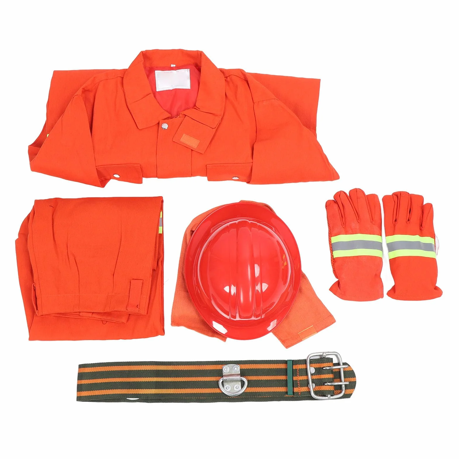 Traje de Trabajo Ignífugo Reflectante Mono a Prueba de Llamas Aislamiento Térmico Traje Ignífugo para Trabajadores en Entornos de Alto Riesgo Algodón/ABS/nylon 1 Juego para Uso Industrial