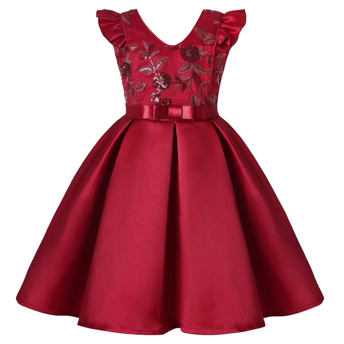 Vestido de niña con Hombros Inclinados para Dama de Honor Boda