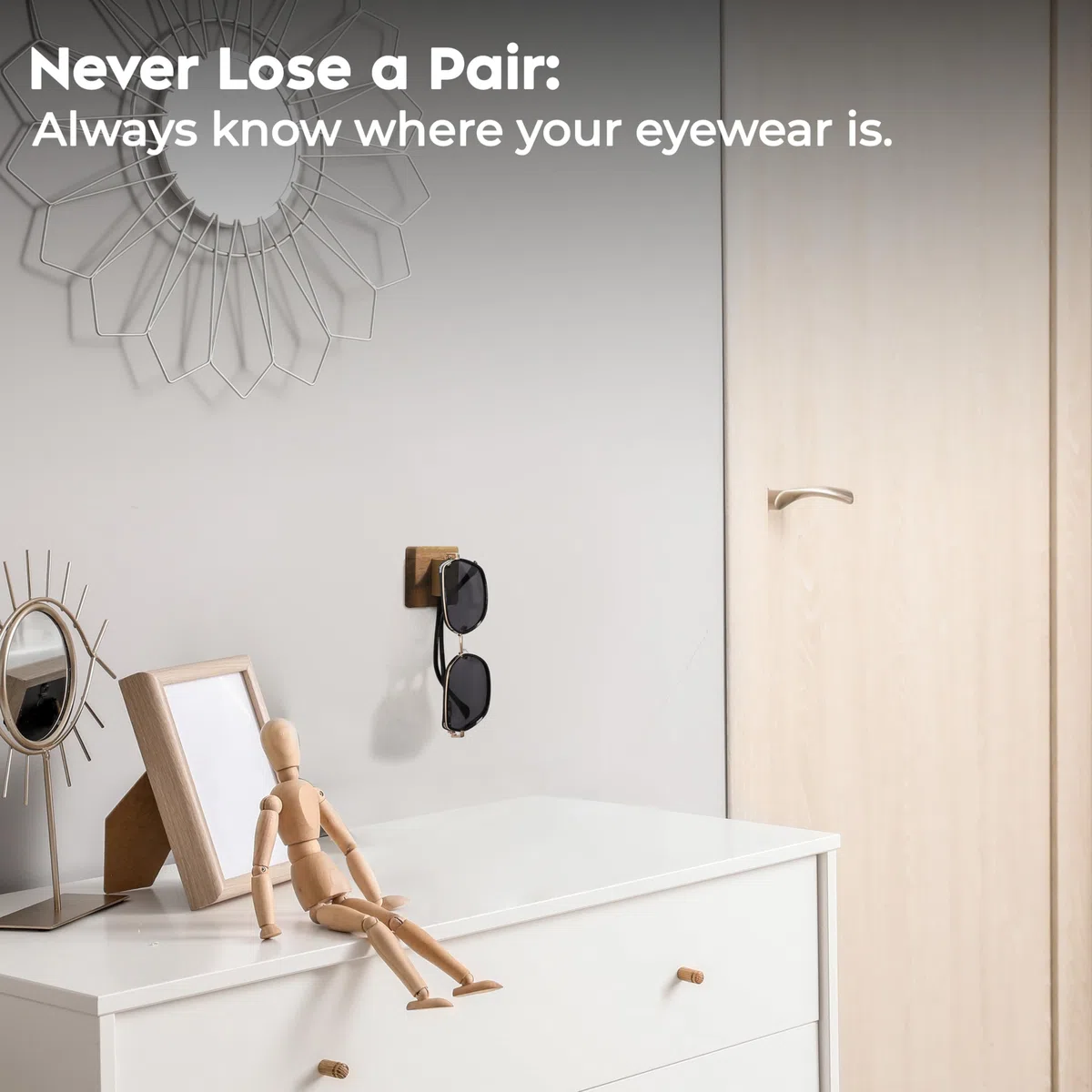 Spaceneat Soporte para gafas de sol para pared, mantén tus gafas seguras, organizador de lentes de sol, soporte para gafas, exhibición de lentes de sol, soporte para gafas de sol para múltiples
