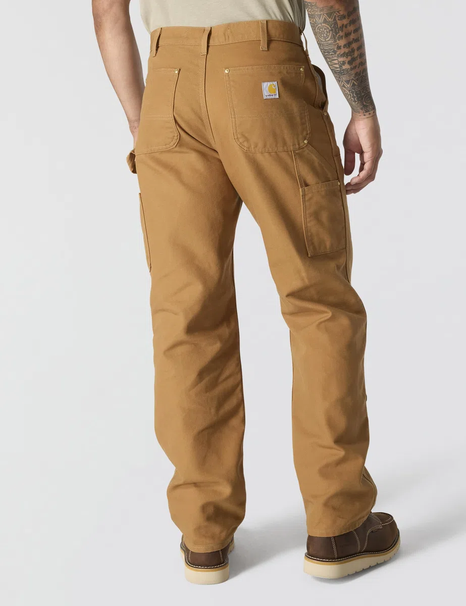 Carhartt Iconic B01 Firm Duck Double-Front Dungaree - Pantalones de utilidades de Trabajo Hombre
