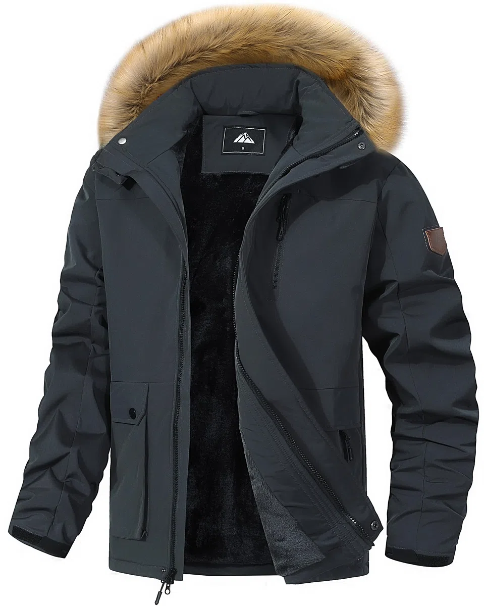 Abrigo de invierno para hombre, impermeable, cálido, para esquí, nieve, parka con capucha, ropa de trabajo, chaqueta de snowboard