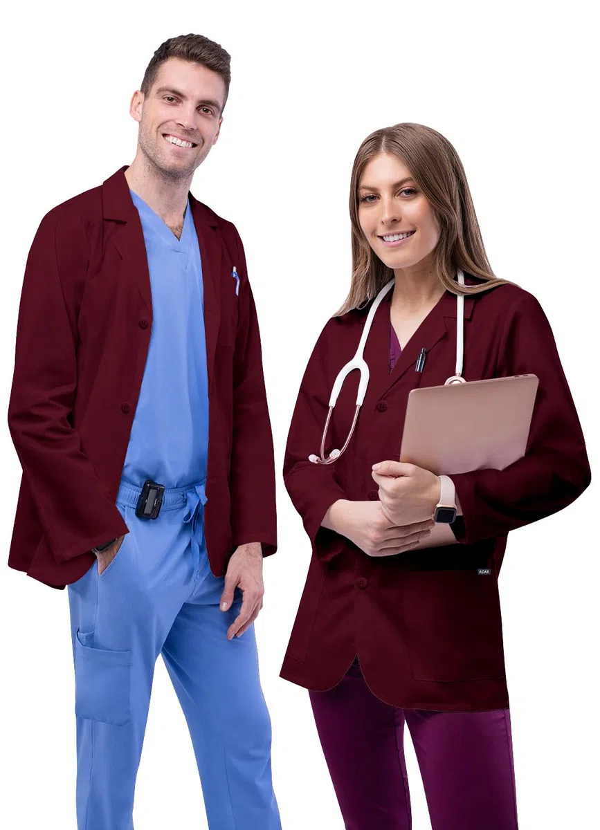 Adar Batas de laboratorio para hombre - Bata de laboratorio clásica de 79 cm