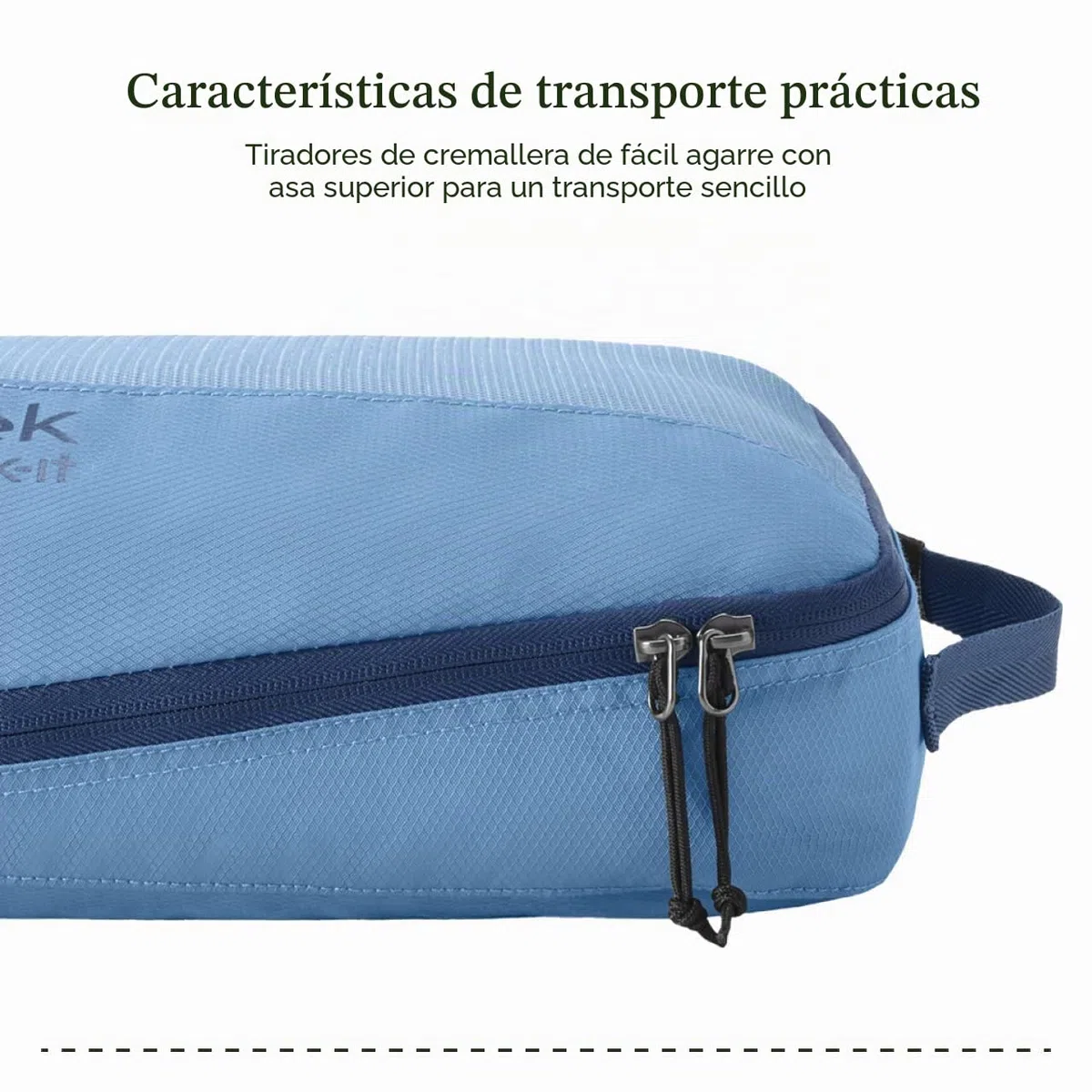 Eagle Creek Pack-It - Juego de cubos de embalaje para compartimentar el equipaje, duradero, ultraligero, resistente al agua, cierre de cremallera de fácil agarre, ventanas de malla, azul, talla única