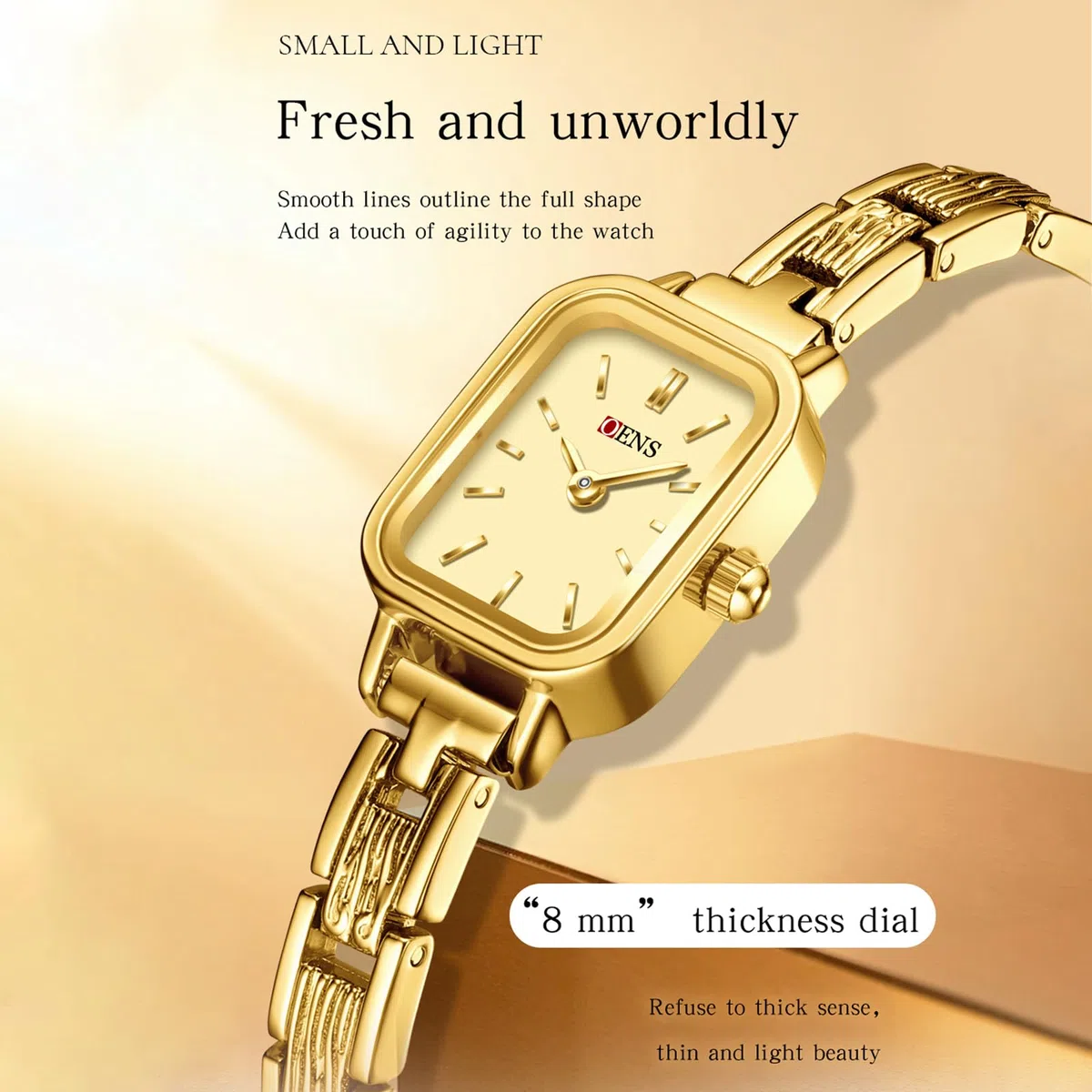 findtime Relojes dorados y plateados para mujer, reloj de pulsera para mujer