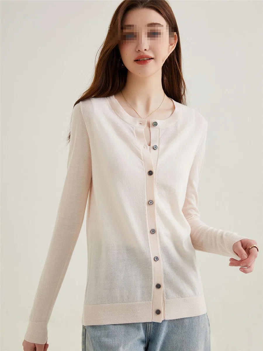 Cárdigan De Manga Larga para Mujer, Suéteres, Tops De Lana, Chaqueta De Punto