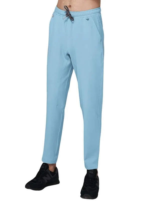 Pantalones médicos para hombre para el sector médico y de enfermería, elegantes y cómodos, con goma elástica, pantalones de cuidado profesional, azul celeste, XL