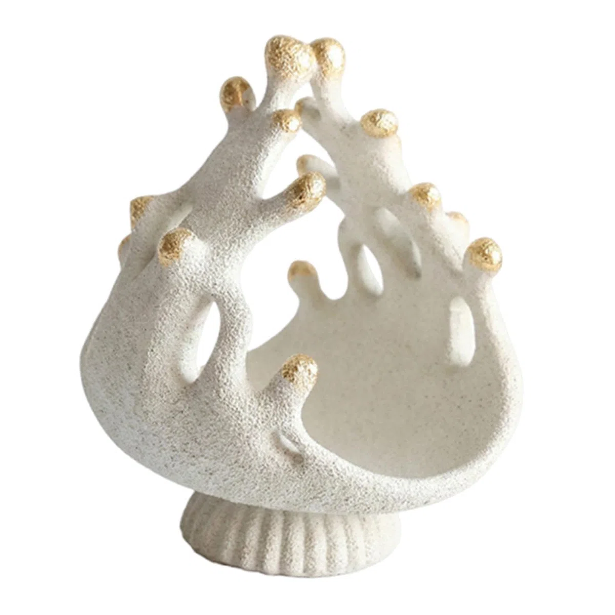 Bandeja de Joyas Bandeja Organizadora de Accesorios Plato Decorativo de Coral Figura Escandinava de Resina Apta para Mujeres Tocador Regalo Sala de Es, 21.5 Cm X 27 Cm