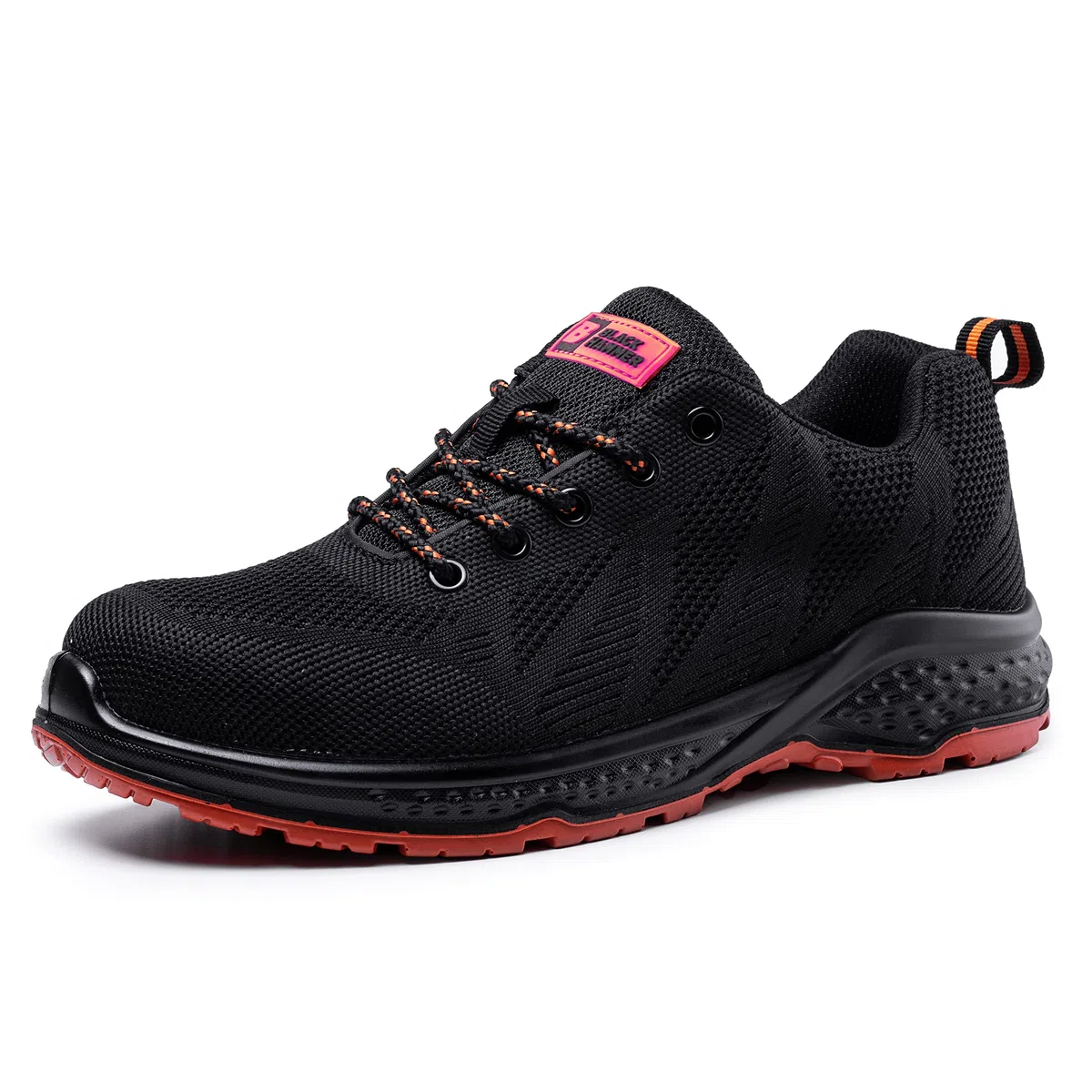 BLACK HAMMER Zapatos de Seguridad para Hombre Puntera de Acero S1P Resistente a los resbalones SRC Suela Intermedia de Acero Trabajo Transpirable Hiker 2292 Naranja (42 EU)