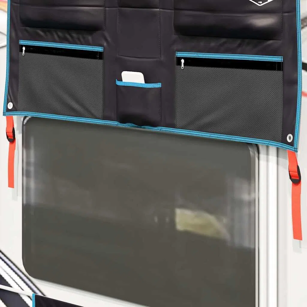 Bolsa de almacenamiento, color negro y azul, 98 x 47 cm, Oxford, para exteriores, camping, senderismo, senderismo, protección resistente y ligera