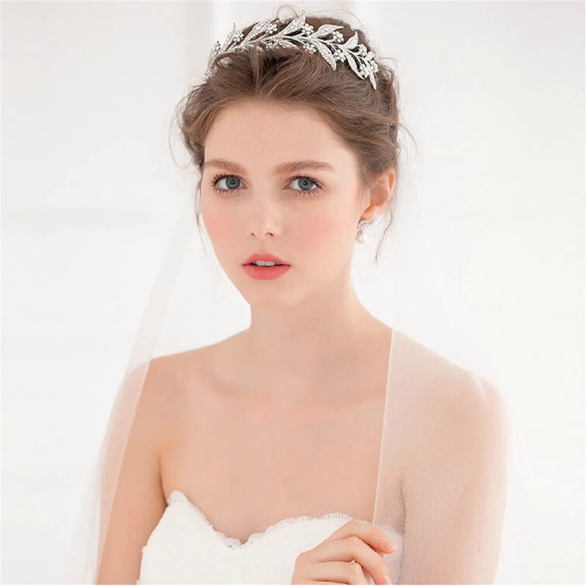 Tocados de Boda Cristal Exquisito Tocado Tiara Tiara Corona Boda Adorno Adorno decoración Tocado Novia