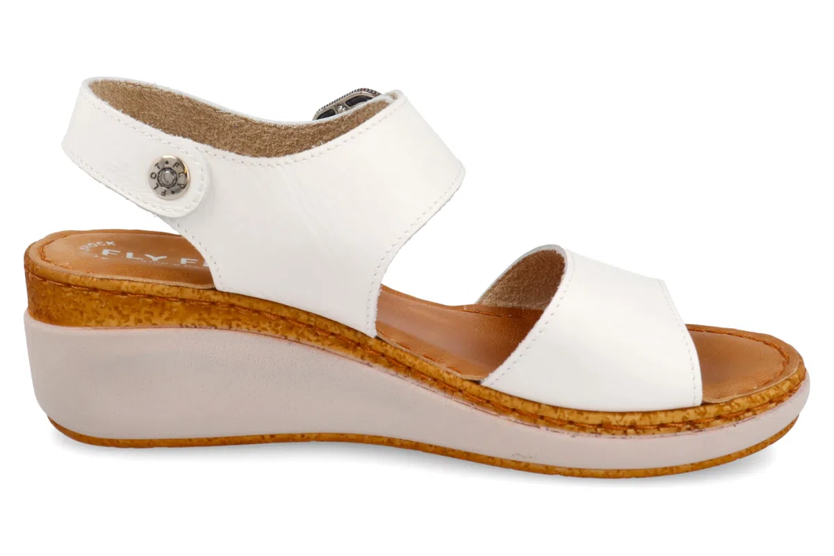 Fly Flot Sandali Donna Aperti Cinturino Regolabile, Sottopiede Imbottito Antishock In Pelle, Mujer