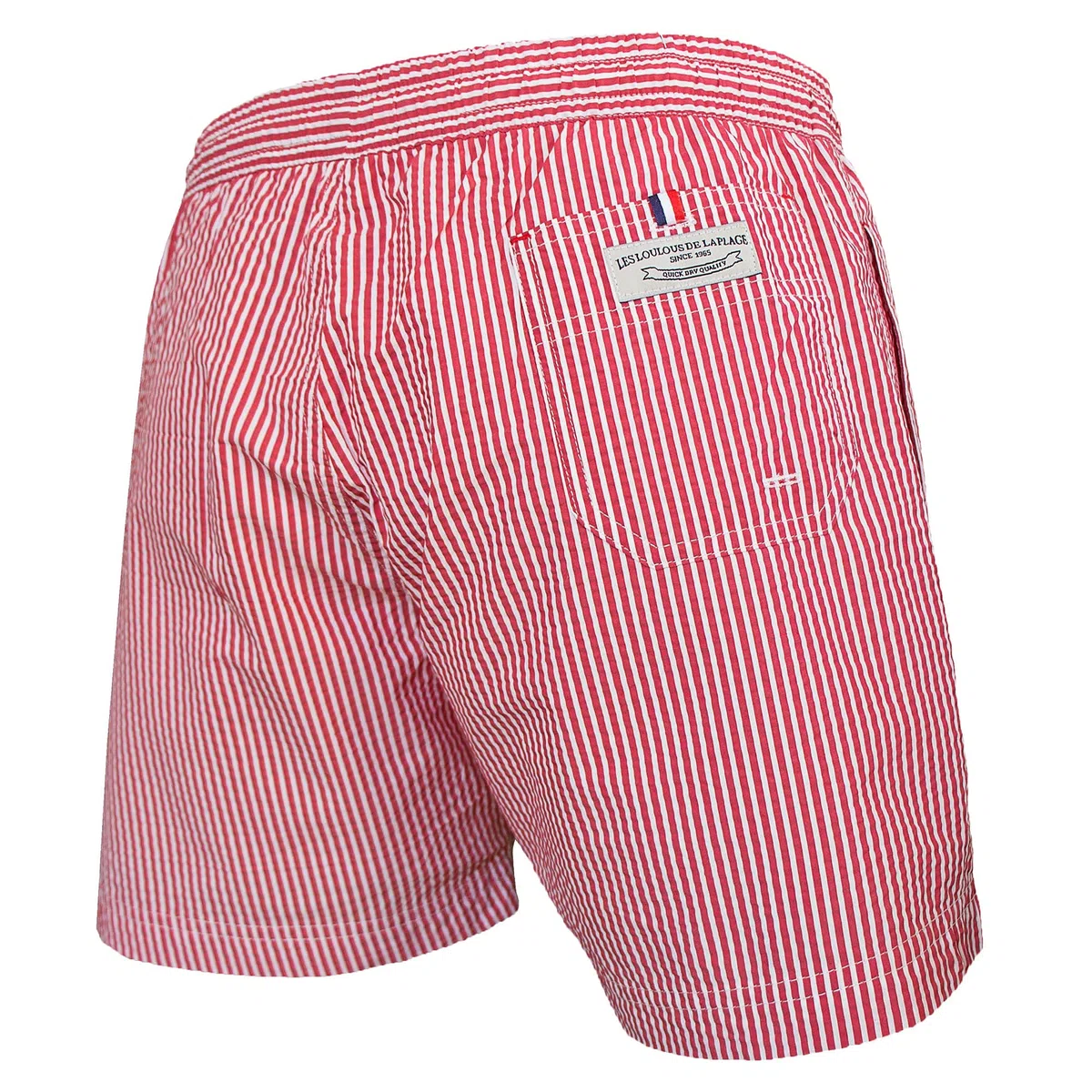 Les loulous de la Playa – Bañador para hombre, clásico, rayas, rojo y blanco rojo M