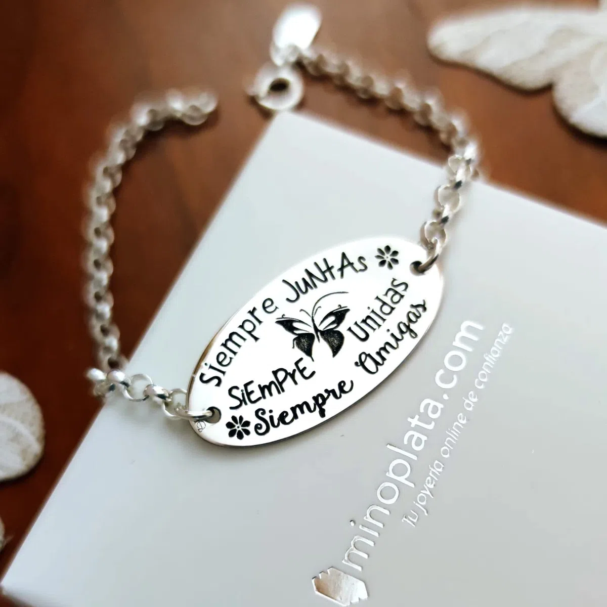 Pulsera para Amigas en Plata de Ley Siempre Juntas para Esa Mujer Especial Que está en los Mejores y en los peores Momentos