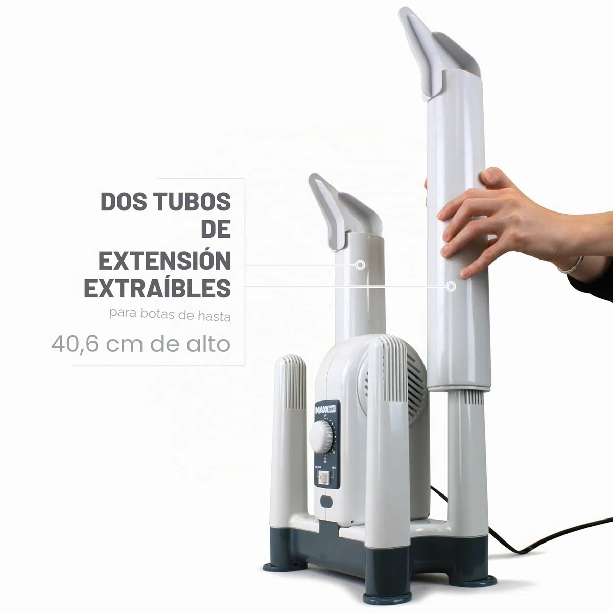 MaxxDry Secador de Calzado y Guantes de Alto Rendimiento, Color Blanco, tamaño único