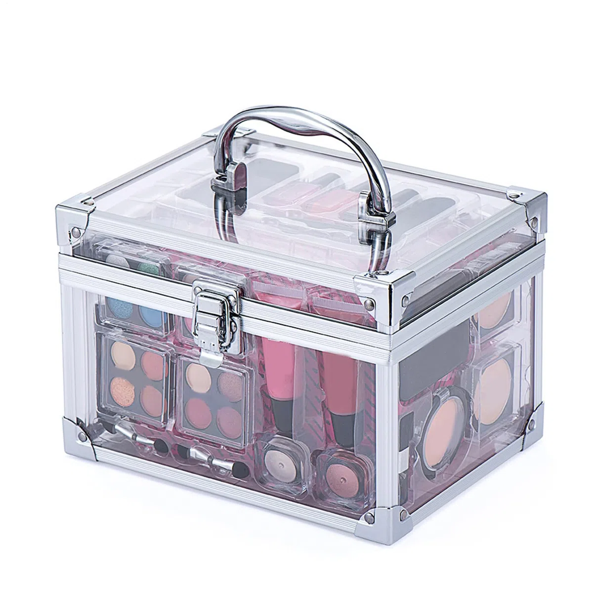 Kit De Maquillaje Completo Paleta Cosmética | Estuche Con Sombras Rubor Brochas Para Adolescente Viaje Boda Teatro