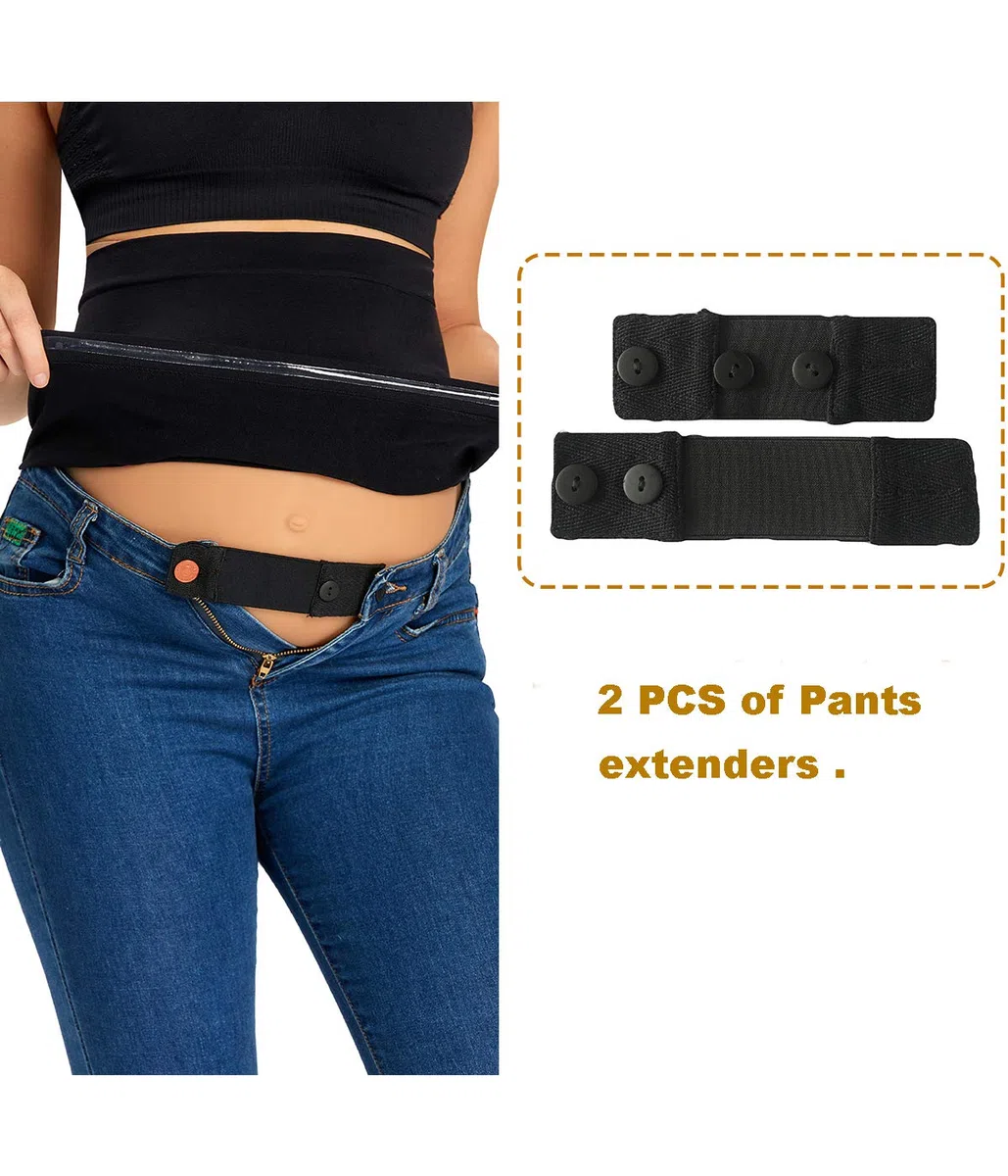 Combinación de extensores de camisas de maternidad y extensores de cintura, banda de vientre de maternidad sin costuras