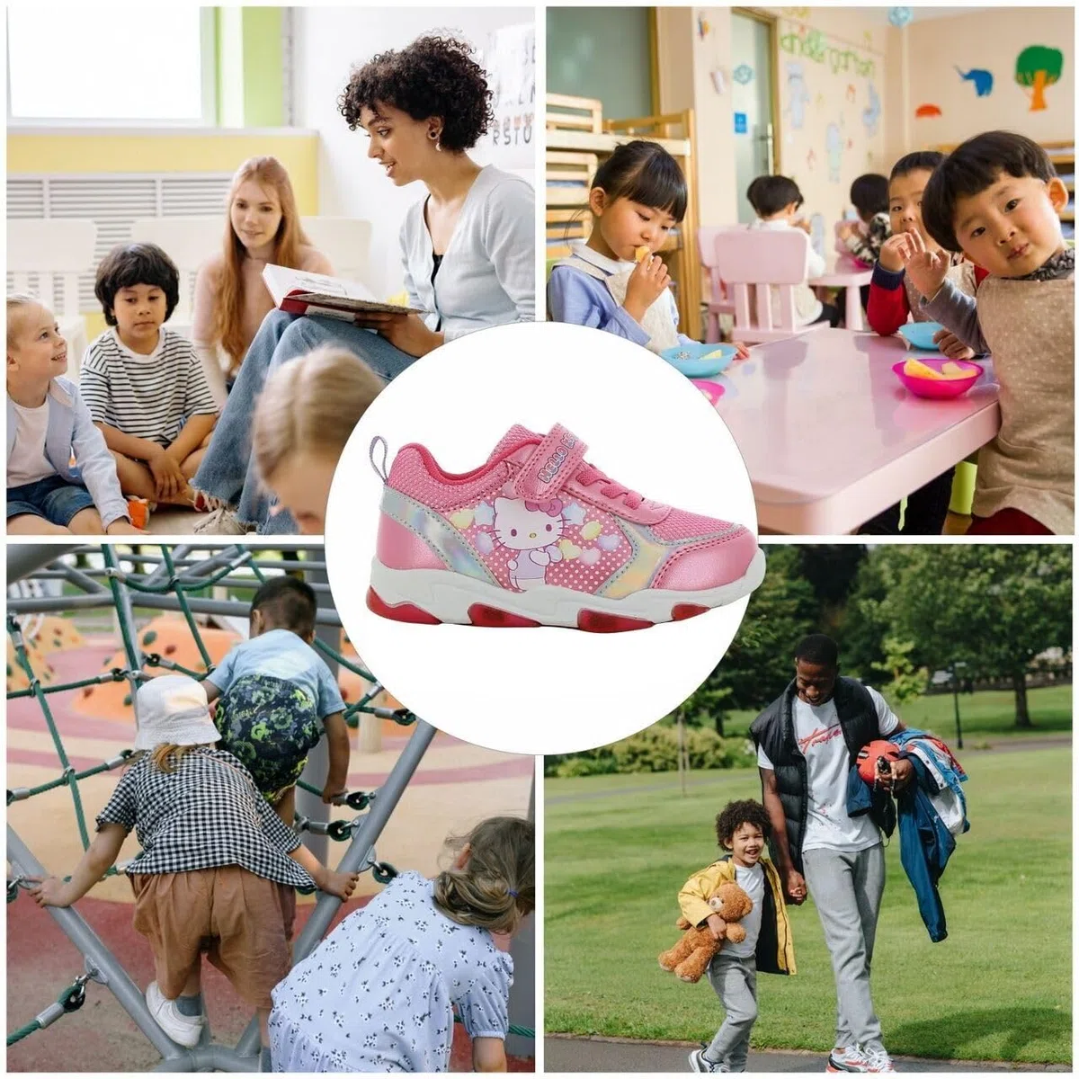 Leomil Hello Kitty Zapatillas con Luces Niña | Zapatos con luces para niñas, Ligeros y cómodos, Ideal para la escuela y el tiempo libre, Sanrio, Regalo para Niños