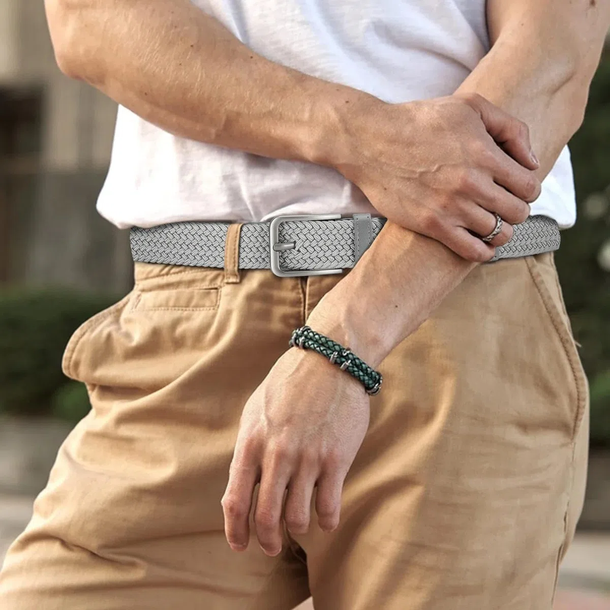 Cinturón táctico unisex para hombre, estilo militar, para exteriores, caza, informal, tejido para escalada en roca, entrenamiento y trabajo.