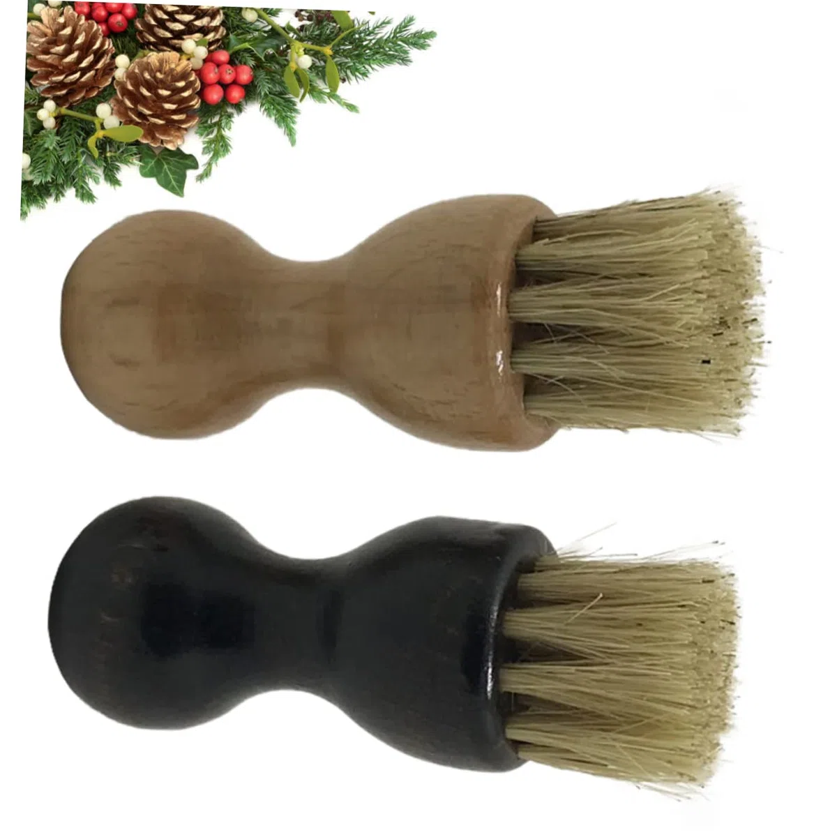 minkissy 2 Uds Cepillo para Brillo De Botas Cepillo para Zapatos De Pelo De Caballo para Botas De Gamuza Aplicadores De Zapatos para Lavar De Zapatillas