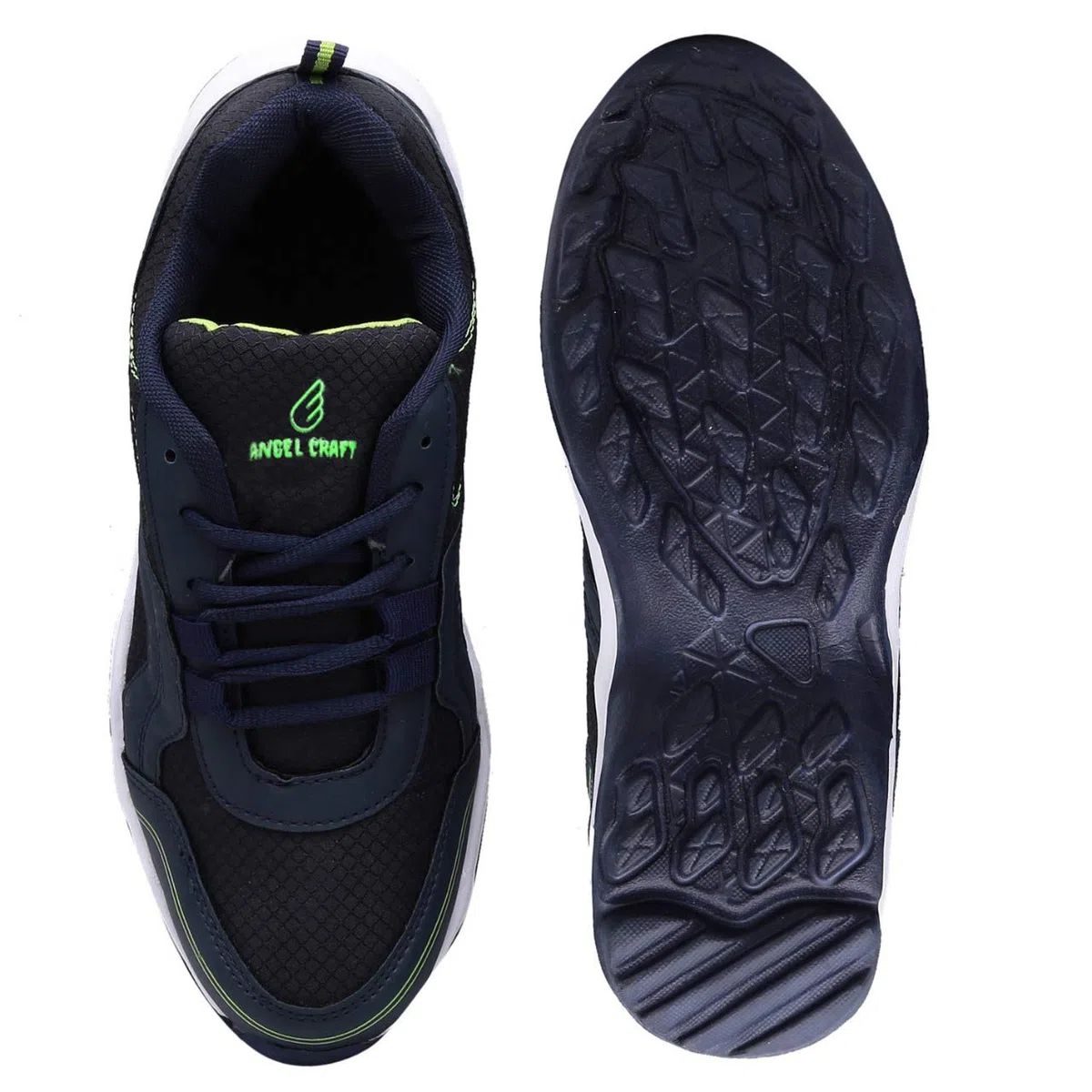 Angel Craft Zapatos elegantes para hombres, gimnasio, correr, caminar, correr, zapatos deportivos para hombres, ligeros y cómodos, Azul marino, 10 UK