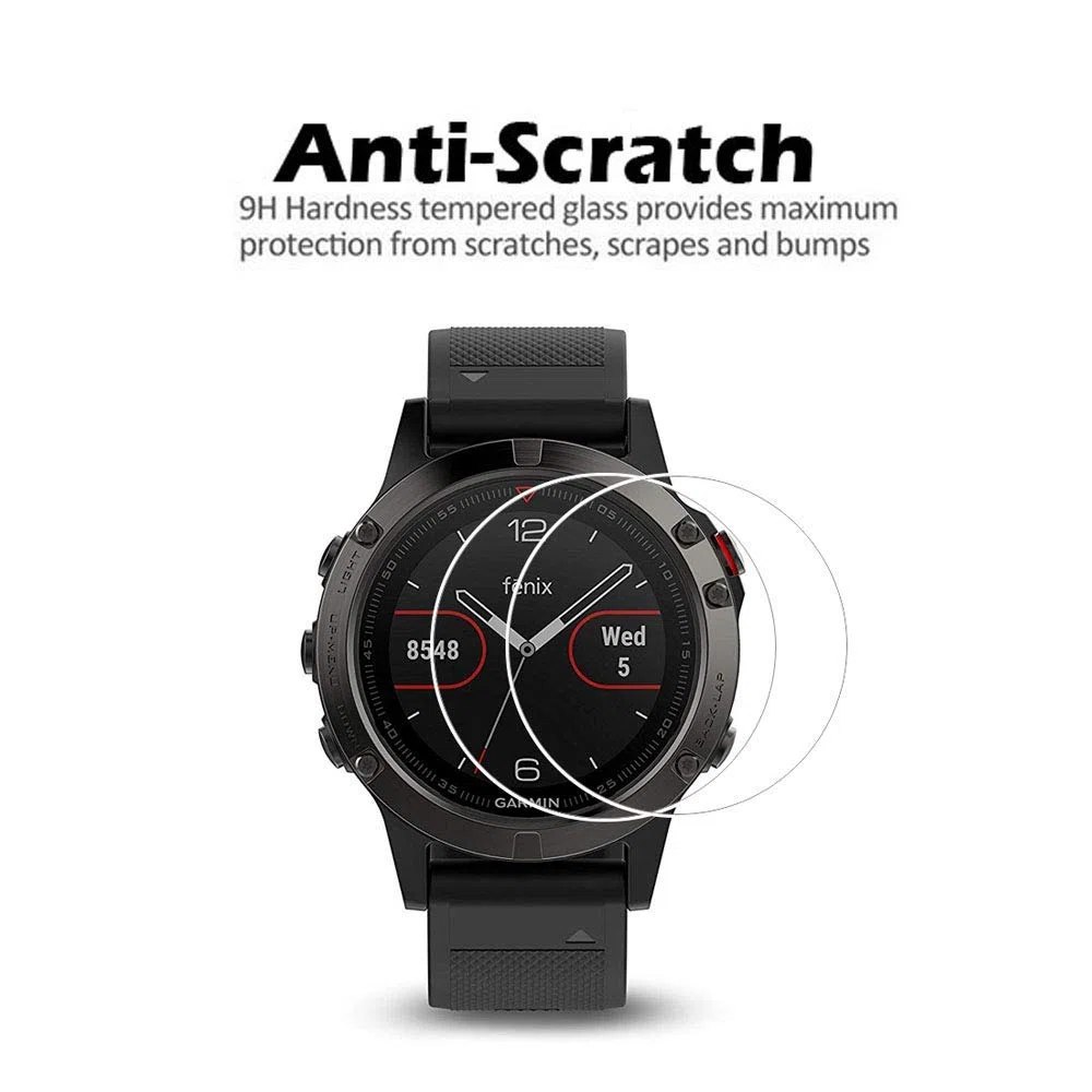 Protector de pantalla Zshion, [3 unidades] dureza 9H, protector de pantalla de vidrio templado para reloj redondo universal con cristal transparente antihuellas, sin burbujas