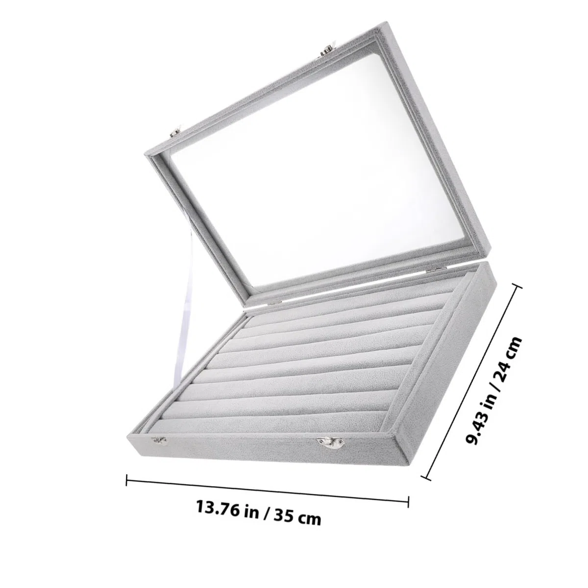 BESPORTBLE Caja de Almacenamiento de Anillos Transparente Apilable Bandejas para Joyas Organizador de Tapa para Exhibir Anillos de Boda Caja