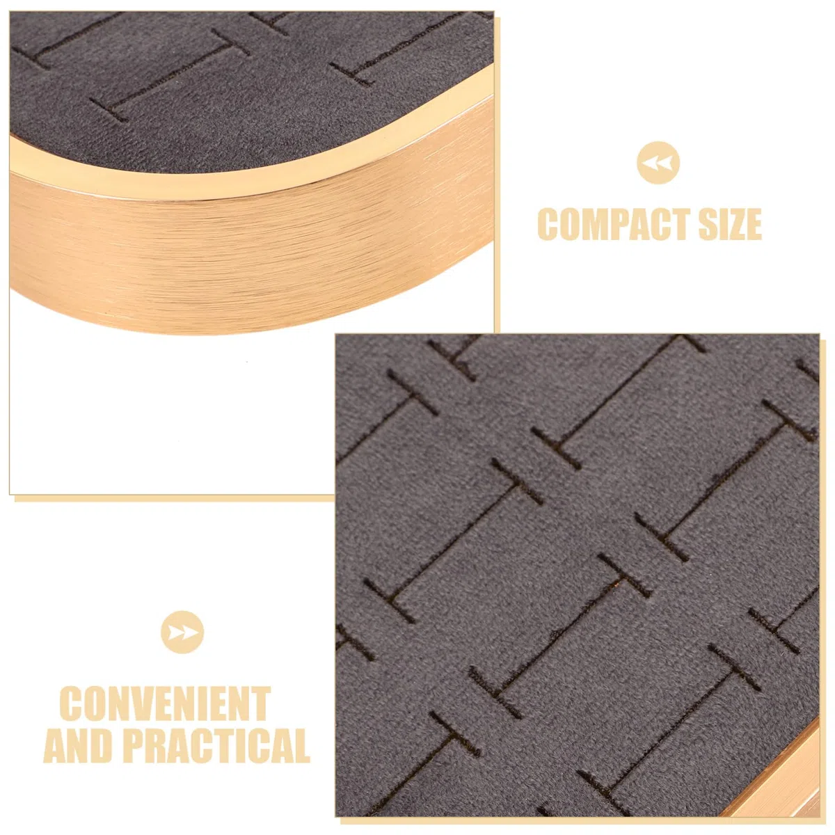 Alipis Bandeja de Terciopelo para Joyas Organizador Rectangular de Compartimentos Bandeja para Guardar Collares Aretes y Anillos para Niñas Esposas y Mamás