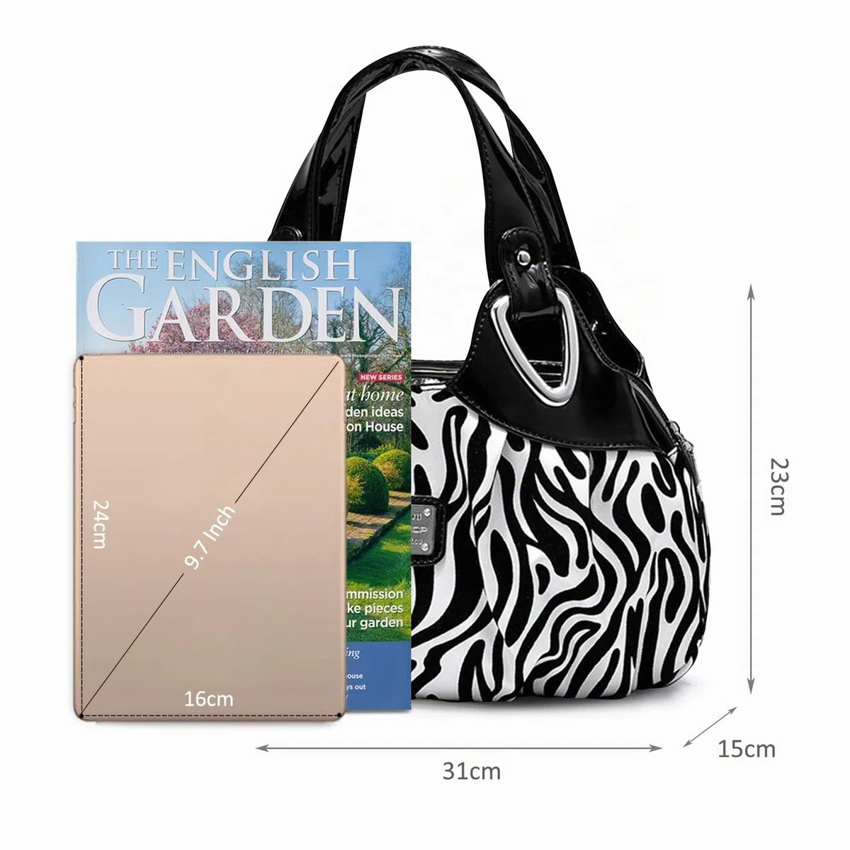 NICOLE & DORIS Bolso de Mujer de Mano Hombro Bolso de Moda Bolso de Las Señoras PU Cuero Bolso Mujer Bolsos de Fiesta Grande Bolsos de Bonitos con Estampado de Flores