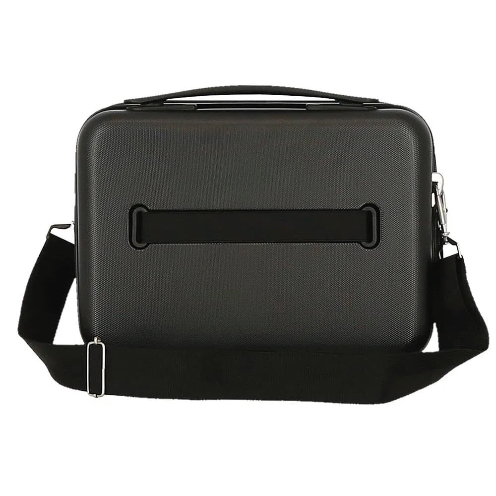 Marvel Heroes Logo Neceser Adaptable Negro 29x21x15 cms Rígido ABS 9,14L 0,8 kgs