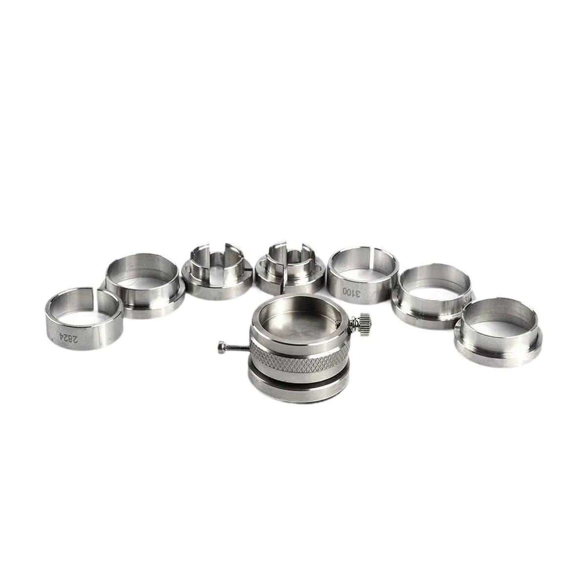 Juego de soporte de movimiento de reloj con base giratoria | herramientas de ajuste de movimiento estable, equipo esencial para reparación de relojes, herramienta de reparación de