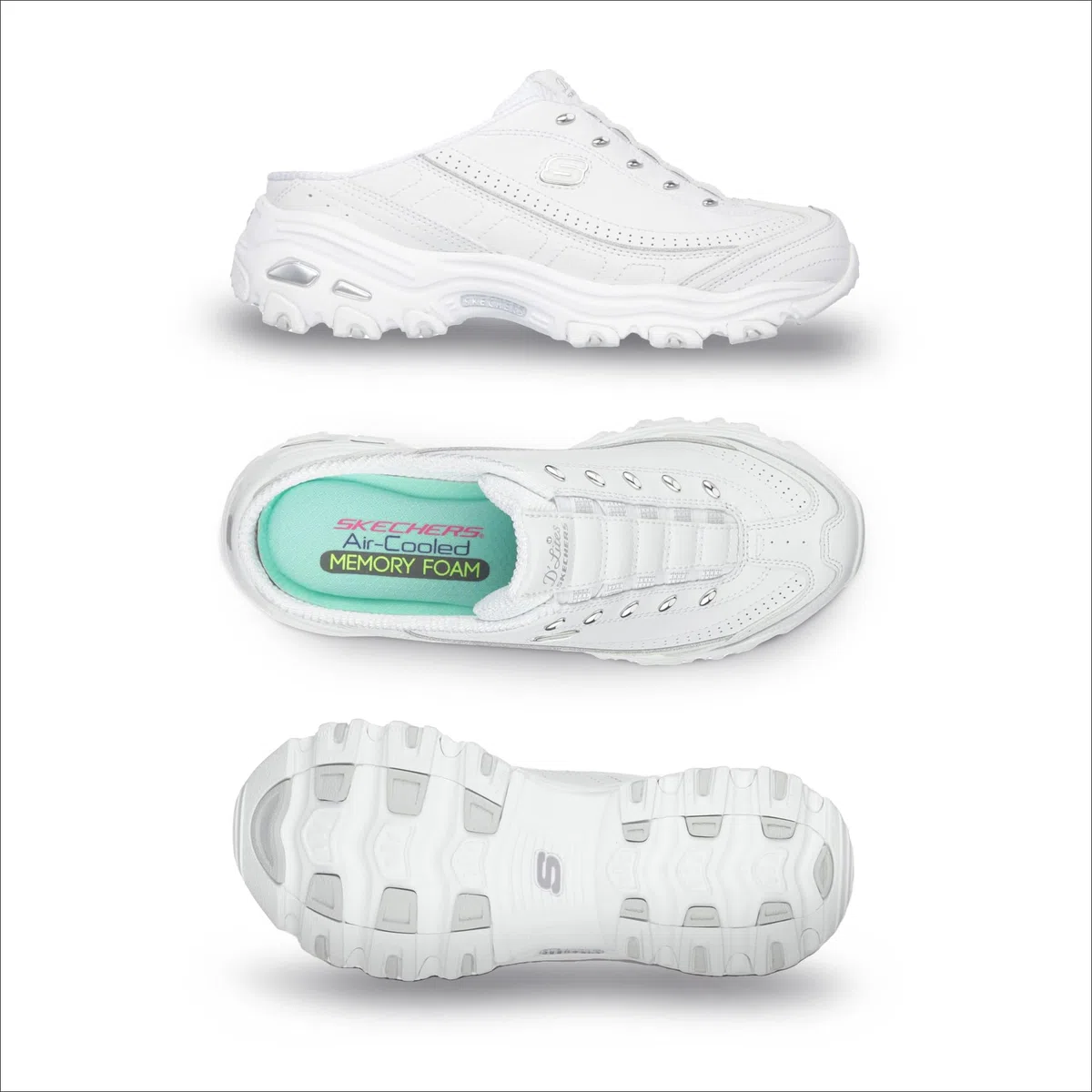 Skechers Sport D'lites Resbalã³n-en la Zapatilla de Deporte de la Mula