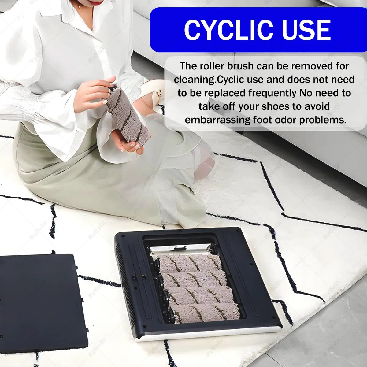 Pulidora eléctrica de zapatos con potente succión e inducción automática para limpieza y pulido de suelas