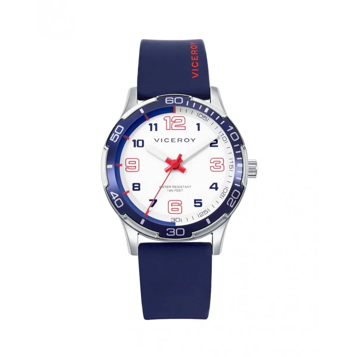 Viceroy Reloj Fashion Niño Comunión 401415-04 – Caja de Acero, Correa de Silicona Azul, Movimiento de Cuarzo, Pulsera de Acero y Piel Sintética de Regalo