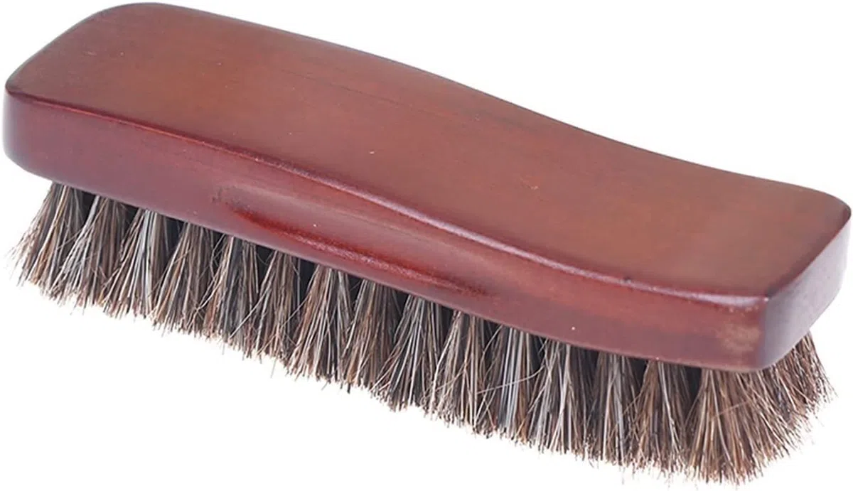 Cepillos for zapatos for el hogar, cerdas de madera natural, cepillo for zapatos de pelo de caballo, cepillo for pulir botas de cuero, limpiador de zapatos, cepillo for herramientas de baño(1