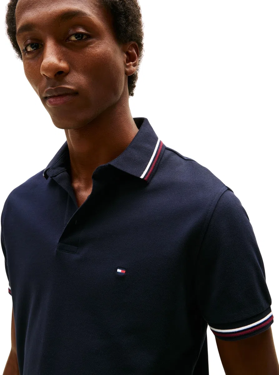 Tommy Hilfiger Tipped Slim Fit Polo Mw0mw37346 Polo S/S Hombre (Pack de 1)