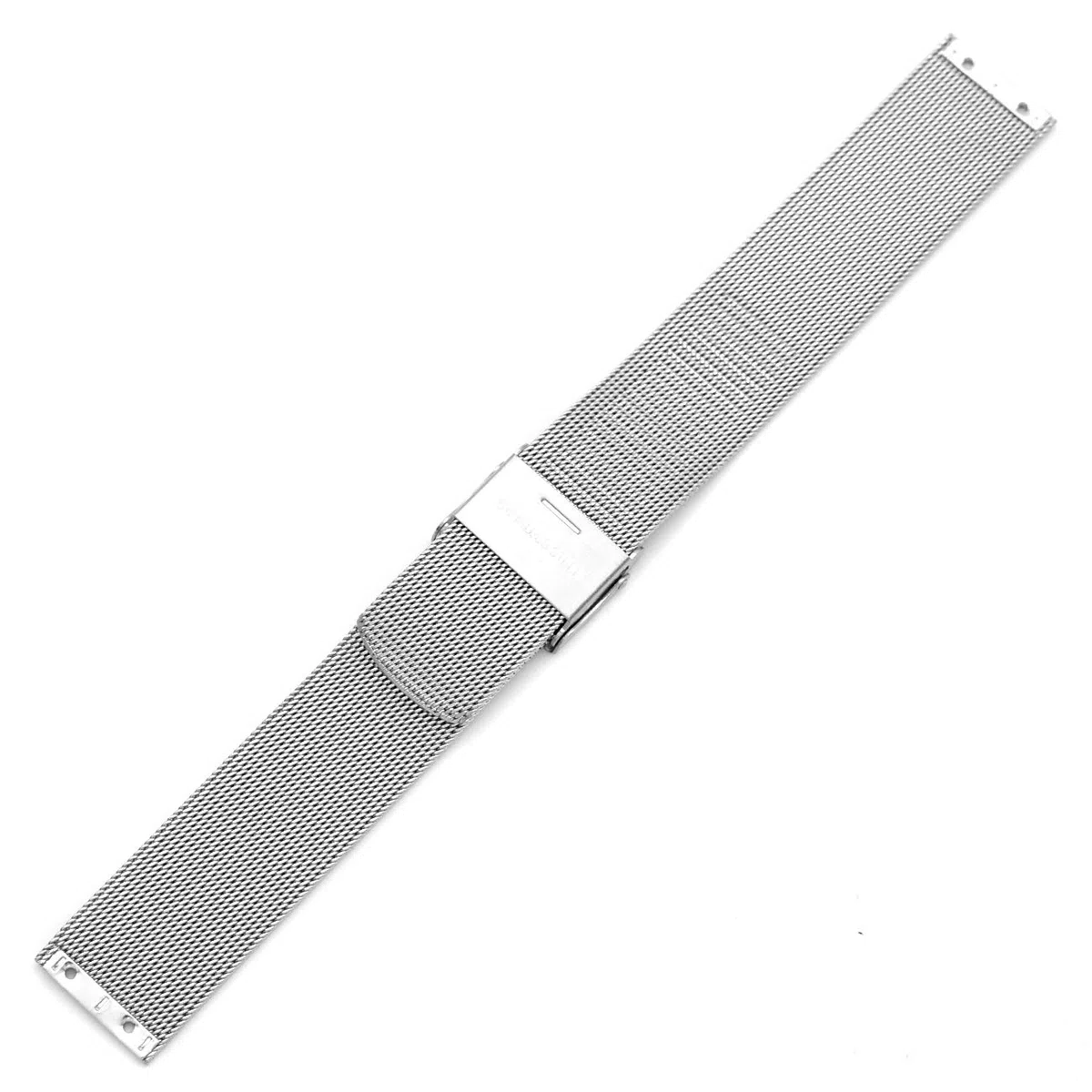 Correa de reloj de acero inoxidable de 18 mm de repuesto para Skagen (plata)