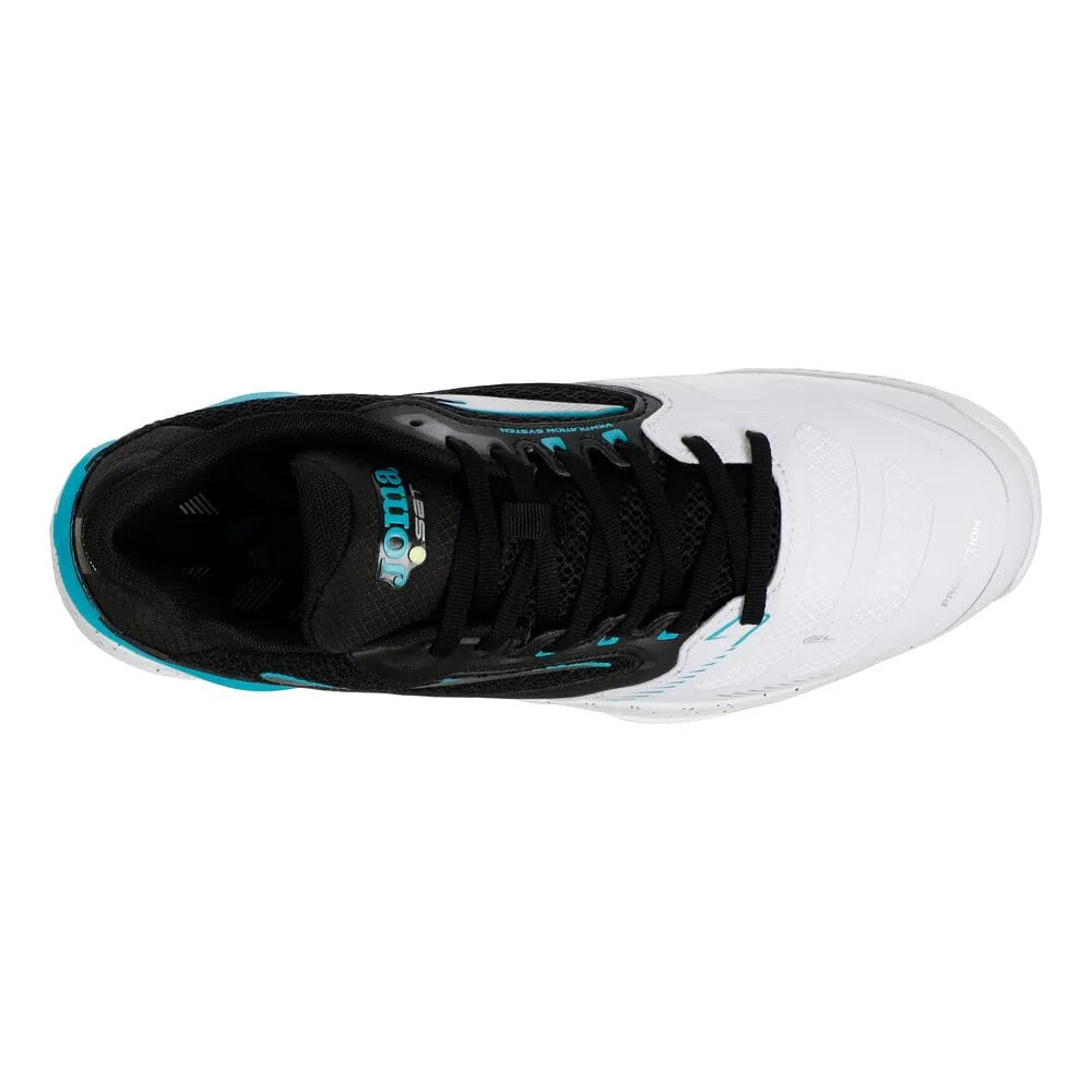 Zapatilla Hombre Padel Set (Blanco-Negro, Sistema Tallas Calzado EU, Adulto, Hombre, Números, Mediano, 43)