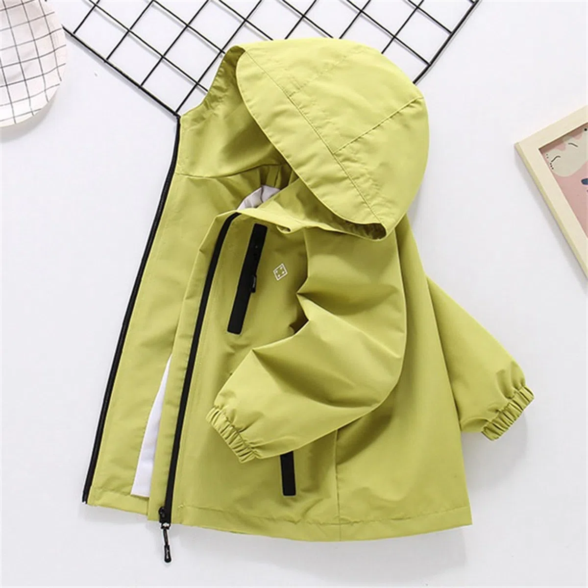 Chaqueta con capucha para niñas, ligera, con cremallera, cortavientos, resistente al viento, elegante, cómoda, a la moda, casual, sudaderas clásicas para exteriores