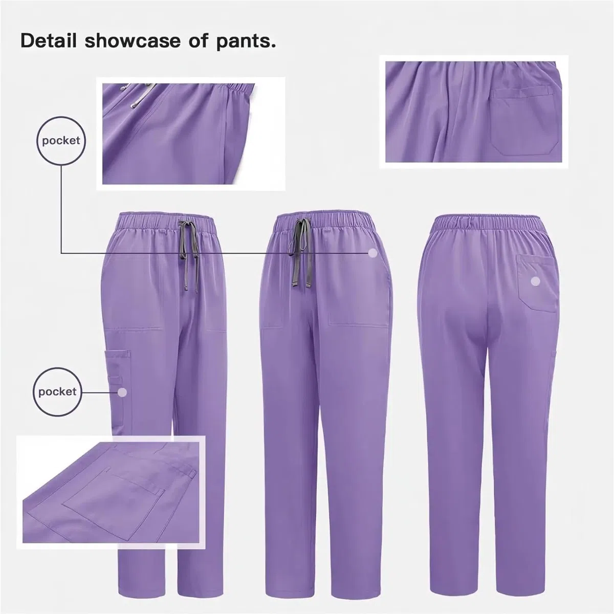 Uniformes Sanitarios Mujer Traje de Hombre y Mujer con Cuello levantado Cremallera, Ropa Lavado, Uniforme Enfermera, Mono, médico, salón Belleza, SPA | Royal Blue,S(55-65kg)