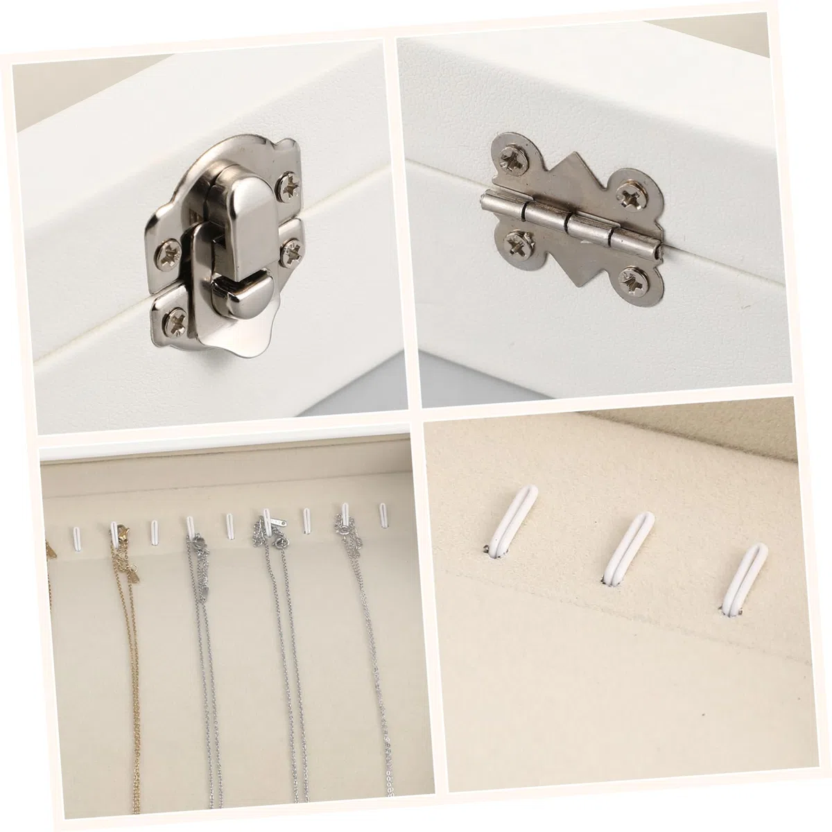 Didiseaon Caja Organizadora De Collares De Madera Tapa Transparente Expositor De Joyas Cerradura Organizador De Collares Para Mujer Almacenamiento Seguro Gran Capacidad Para Viaje y Hogar
