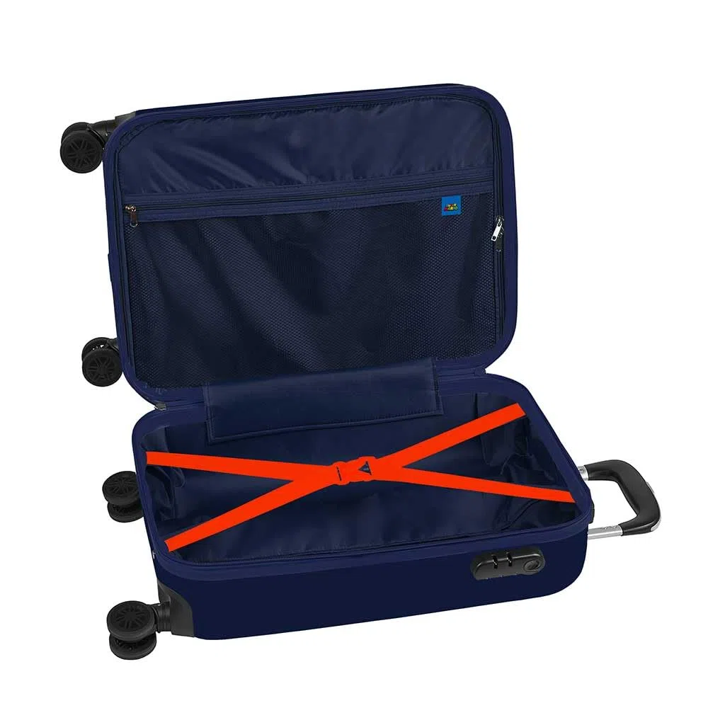 Safta | Maleta de Cabina 20″ Super Mario Mamma MIA, ABS + PC Resistente, 4 Ruedas Dobles 360º, Candado de Seguridad, Interior Forrado con Separador y Bolsillo de Red, Medidas 34,5x20x55 cm