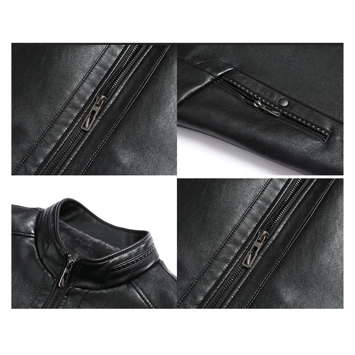 Chaqueta De Vellón para Hombres Engrosada Chaqueta De Colección De Colección De Colección De Cuero