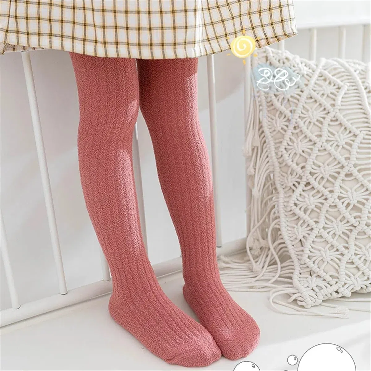 Medias de invierno cálidas de forro polar coral for niña, medias suaves y cómodas for niños de 1 a 7 años(Black,12 to 24 M)