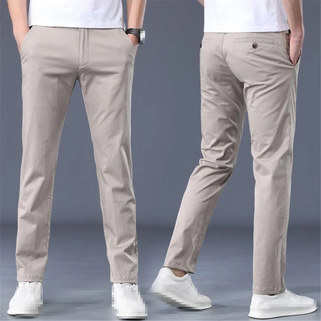 Vogrtcc Pantalones Casuales Delgados De Ajuste Regular para Hombres Pantalones Rectos Pequeños De Negocios